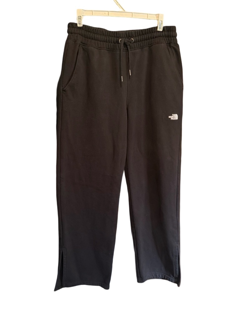 The North Face Unisex Lounge Wide Leg Sweatpants Black medium stretchy